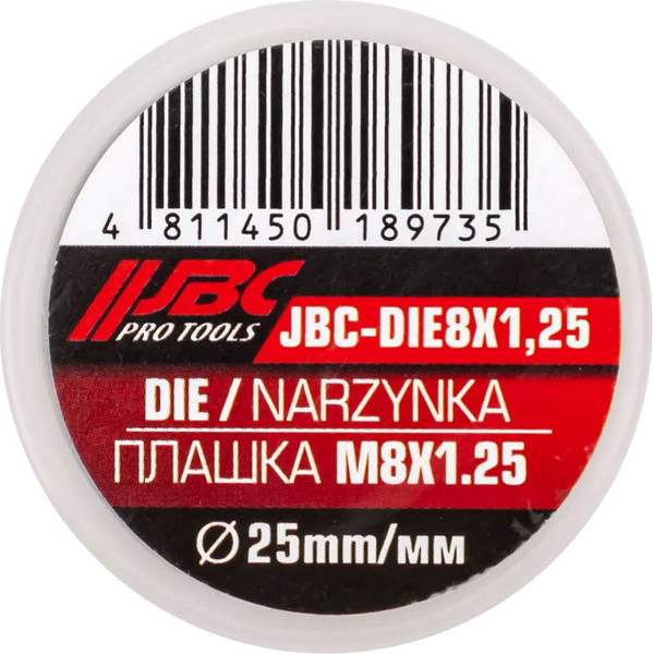 Изображение товара Плашка JBC DIE8x1.25 (62756)