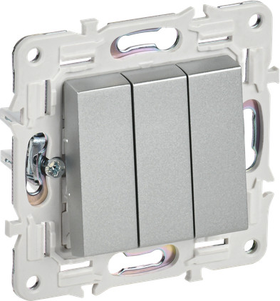 Изображение товара Выключатель IEK Skandy SK-V30-0-10-K23 (серебристый)