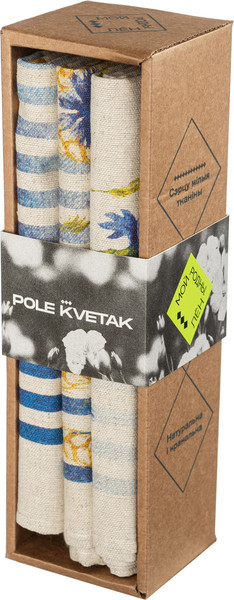 Изображение товара Набор полотенец Pole Kvetak (Беларускі лён) 45x60 22с145-ШР+К/п.р/фкор (50 Травиночка-3)