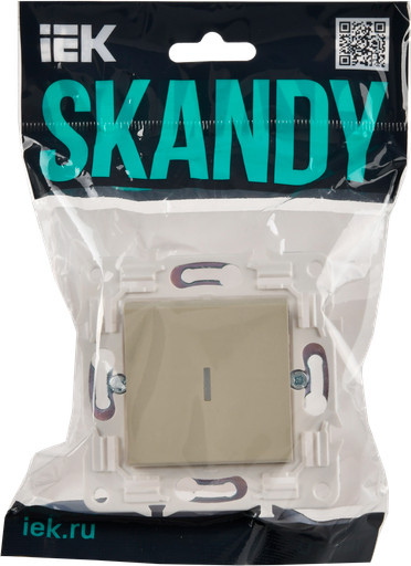 Выключатель IEK Skandy SK-V10-1-10-K10 (бежевый) — фото 6