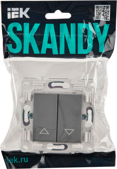 Изображение товара Выключатель IEK Skandy SK-V15-0-10-K03 (серый)