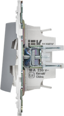 Изображение товара Выключатель IEK Skandy SK-V20-0-10-K03 (серый)
