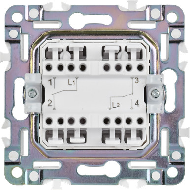 Изображение товара Выключатель IEK Skandy SK-V22-0-10-K03 (серый)
