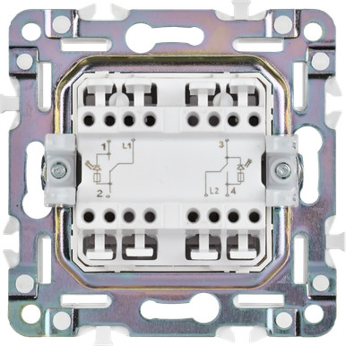 Изображение товара Выключатель IEK Skandy SK-V22-1-10-K03 (серый)