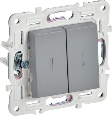 Изображение товара Выключатель IEK Skandy SK-V22-1-10-K03 (серый)