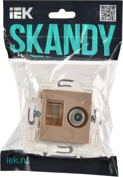 Изображение товара Розетка IEK Skandy SK-AK20-1-K98 (песочный)