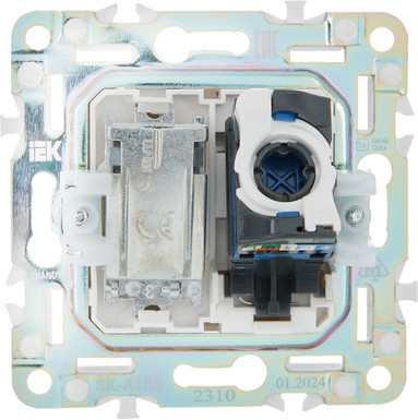 Изображение товара Розетка IEK Skandy SK-AK20-2-K23 (серебристый)