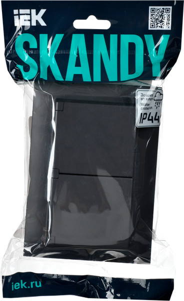 Изображение товара Розетка IEK Skandy SK-R26-16-44-K53-F (графит)