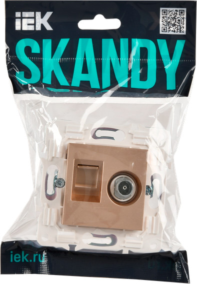 Изображение товара Розетка IEK Skandy SK-AK20-2-K98 (песочный)