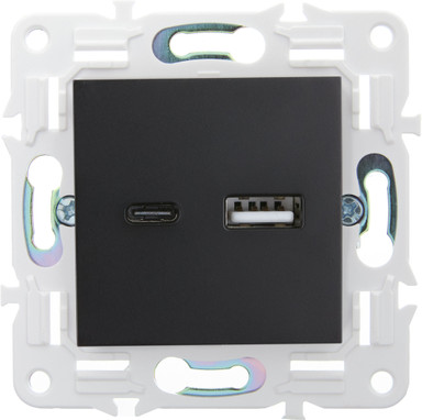 Изображение товара Розетка IEK Skandy SK-U22-D31-K02 (черный)