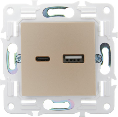 Изображение товара Розетка IEK Skandy SK-U22-D31-K37 (шампань)