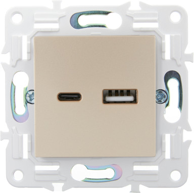 Изображение товара Розетка IEK Skandy SK-U22-D31-K98 (песочный)