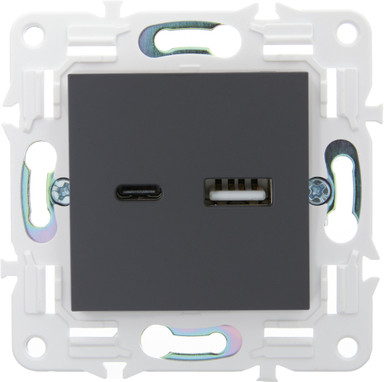 Изображение товара Розетка IEK Skandy SK-U22-D31-K48 (титан)