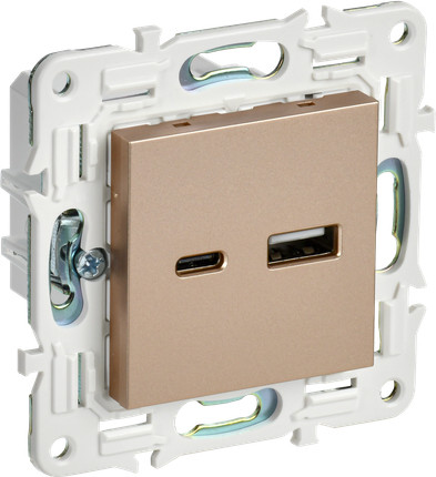 Изображение товара Розетка IEK Skandy SK-U22-018-K98 (песочный)