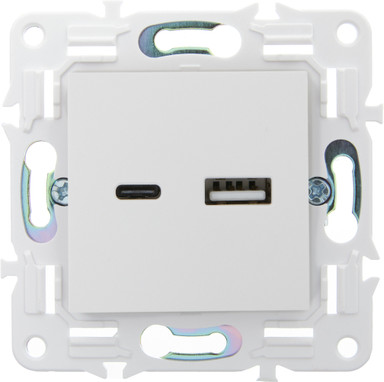 Изображение товара Розетка IEK Skandy SK-U22-D31-K01 (арктический белый)