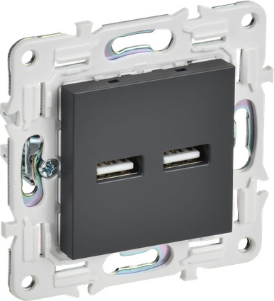 Изображение товара Розетка IEK Skandy SK-U21-D31-K48 (титан)