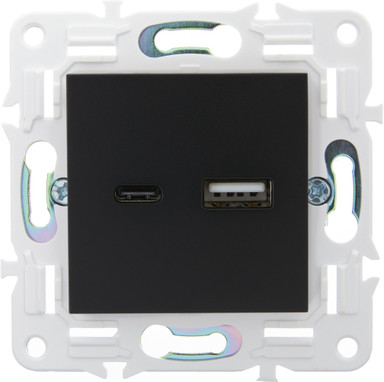 Изображение товара Розетка IEK Skandy SK-U22-018-K02 (черный)