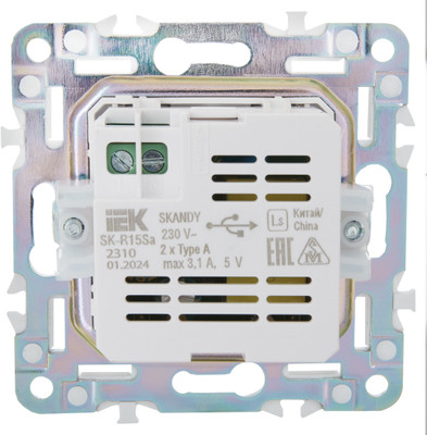 Изображение товара Розетка IEK Skandy SK-U21-D31-K98 (песочный)