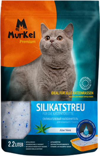 Изображение товара Наполнитель для туалета Murkel Силикагелевый (1кг, алое вера)