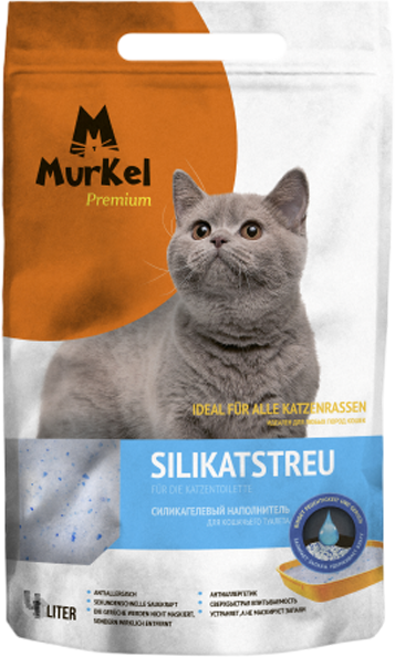 Изображение товара Наполнитель для туалета Murkel Силикагелевый (1.8кг, нейтральный)