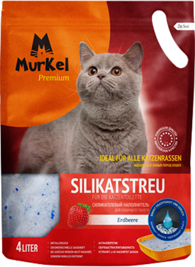 Изображение товара Наполнитель для туалета Murkel Силикагелевый (1.8кг, клубника)