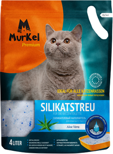 Изображение товара Наполнитель для туалета Murkel Силикагелевый (1.8кг, алое вера)