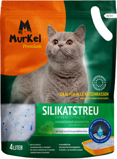 Изображение товара Наполнитель для туалета Murkel Силикагелевый (1.8кг, скошенная трава)