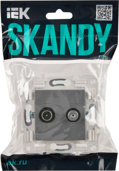 Изображение товара Розетка IEK Skandy SK-AF20-O-K03 (серый)