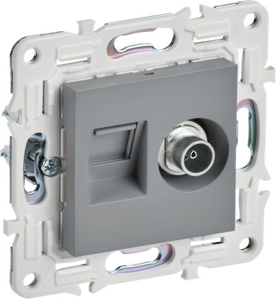 Изображение товара Розетка IEK Skandy SK-AK20-2-K03 (серый)