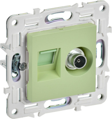 Изображение товара Розетка IEK Skandy SK-AK20-2-K06 (мятный)