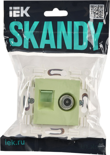 Изображение товара Розетка IEK Skandy SK-AK20-2-K06 (мятный)