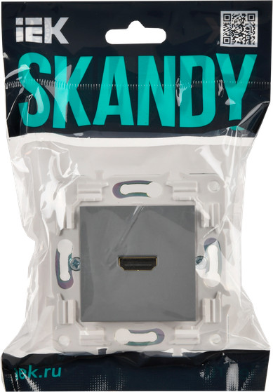 Изображение товара Розетка IEK Skandy SK-H10-K03 (серый)