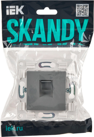 Изображение товара Розетка IEK Skandy SK-K10-2-K03 (серый)