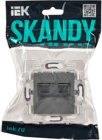 Изображение товара Розетка IEK Skandy SK-K20-2-K03 (серый)