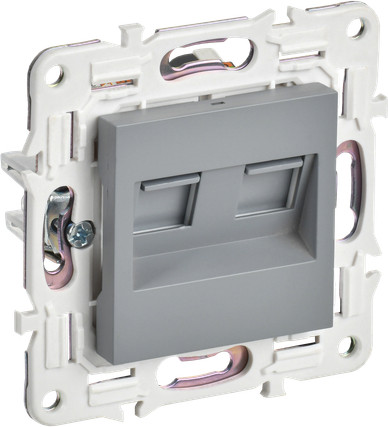 Изображение товара Розетка IEK Skandy SK-K20-2-K03 (серый)