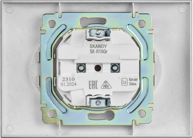 Изображение товара Розетка IEK Skandy SK-R20-10-K03-F (серый)