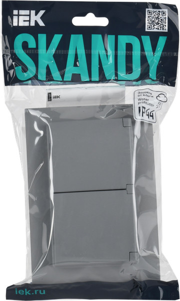 Изображение товара Розетка IEK Skandy SK-R26-16-44-K03-F (серый)