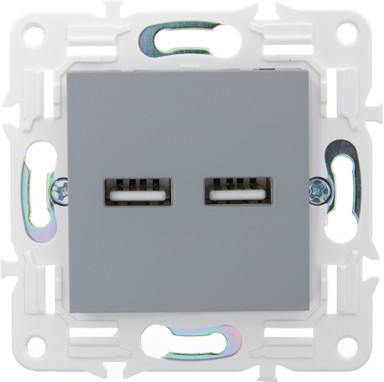 Изображение товара Розетка IEK Skandy SK-U21-D31-K03 (серый)