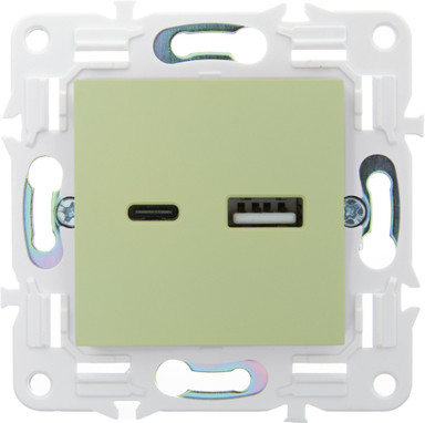 Изображение товара Розетка IEK Skandy SK-U22-D31-K06 (мятный)