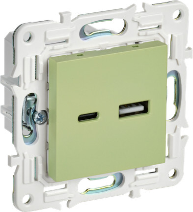 Изображение товара Розетка IEK Skandy SK-U22-D31-K06 (мятный)