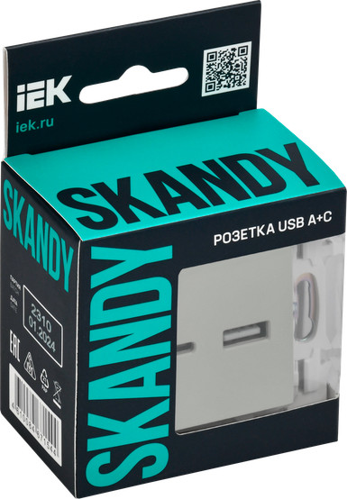 Изображение товара Розетка IEK Skandy SK-U22-D31-K10 (бежевый)
