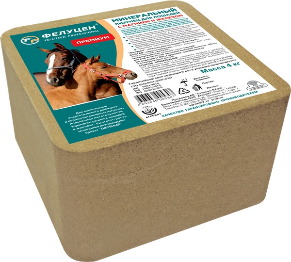 Изображение товара Кормовая добавка для животных Агровит Фелуцен лизунец минеральный для лошадей (4кг)