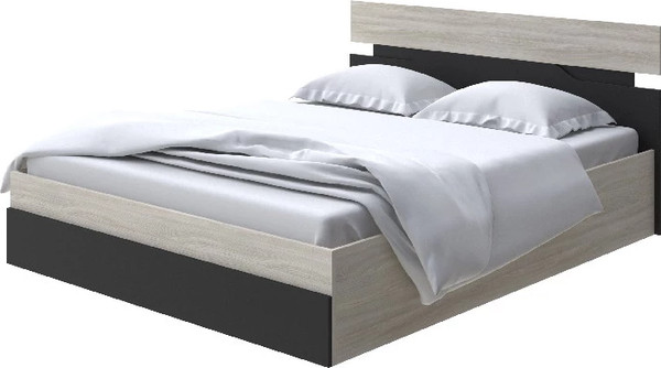 Изображение товара Двуспальная кровать Proson Milton с ПМ 160x200 (ясень шимо светлый/черный)