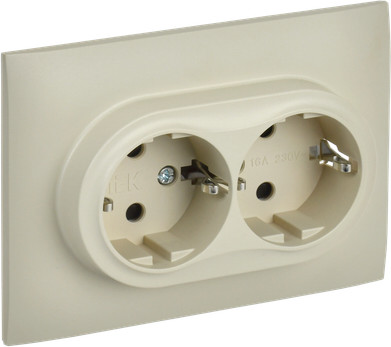 Изображение товара Розетка IEK Skandy SK-R24-16-K10-F (бежевый)