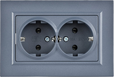 Изображение товара Розетка IEK Brite BR-R27-16-K35-F (маренго)