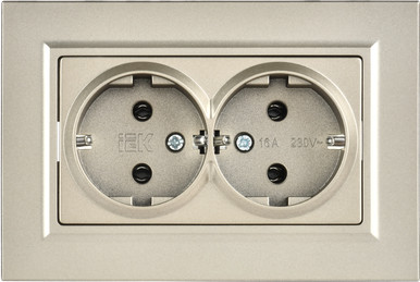 Изображение товара Розетка IEK Brite BR-R27-16-K37-F (шампань)