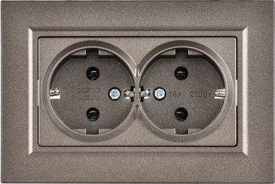 Изображение товара Розетка IEK Brite BR-R27-16-K45-F (темная бронза)