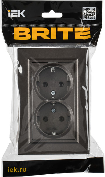 Изображение товара Розетка IEK Brite BR-R27-16-K45-F (темная бронза)