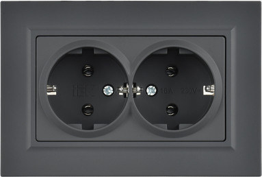 Изображение товара Розетка IEK Brite BR-R27-16-K53-F (графит)