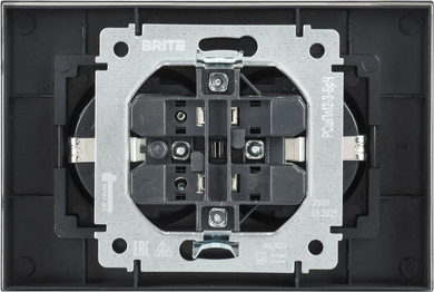 Изображение товара Розетка IEK Brite BR-R28-16-K02-F (черный)